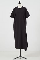 【デザイン ワークス/DESIGN WORKS】のサイドスリット半袖ワンピース ブラック|ID: prp329100004020604 ipo3291000000032896958