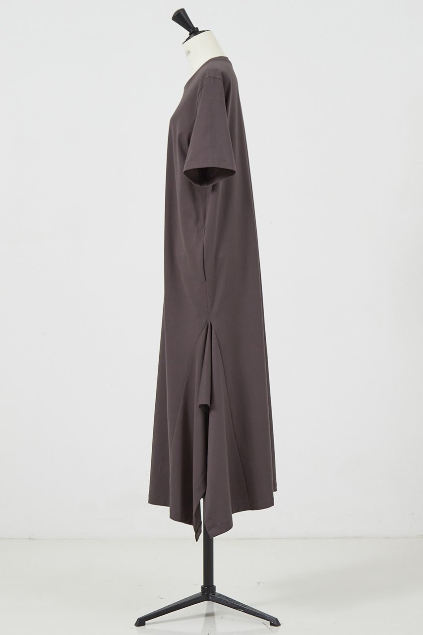 【デザイン ワークス/DESIGN WORKS】のサイドスリット半袖ワンピース 人気、トレンドファッション・服の通販 founy(ファニー) 　ファッション　Fashion　レディースファッション　Fashion for Women　ワンピース　Dresses　チュニック　Tunic Tops & Dresses　イレギュラーヘム　Irregular Hem　シンプル　Simple, Minimal　スリット　Slit, Slit Detail　チュニック　Tunic, Long Top　半袖　Short Sleeve, Half Sleeve　other-2|ID: prp329100004020604 ipo3291000000034954678