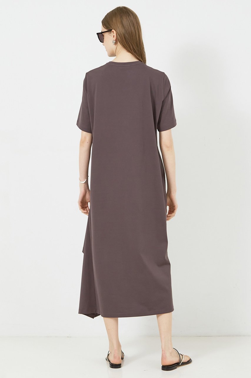 【デザイン ワークス/DESIGN WORKS】のサイドスリット半袖ワンピース 人気、トレンドファッション・服の通販 founy(ファニー) 　ファッション　Fashion　レディースファッション　Fashion for Women　ワンピース　Dresses　チュニック　Tunic Tops & Dresses　イレギュラーヘム　Irregular Hem　シンプル　Simple, Minimal　スリット　Slit, Slit Detail　チュニック　Tunic, Long Top　半袖　Short Sleeve, Half Sleeve　other-8|ID: prp329100004020604 ipo3291000000034954689