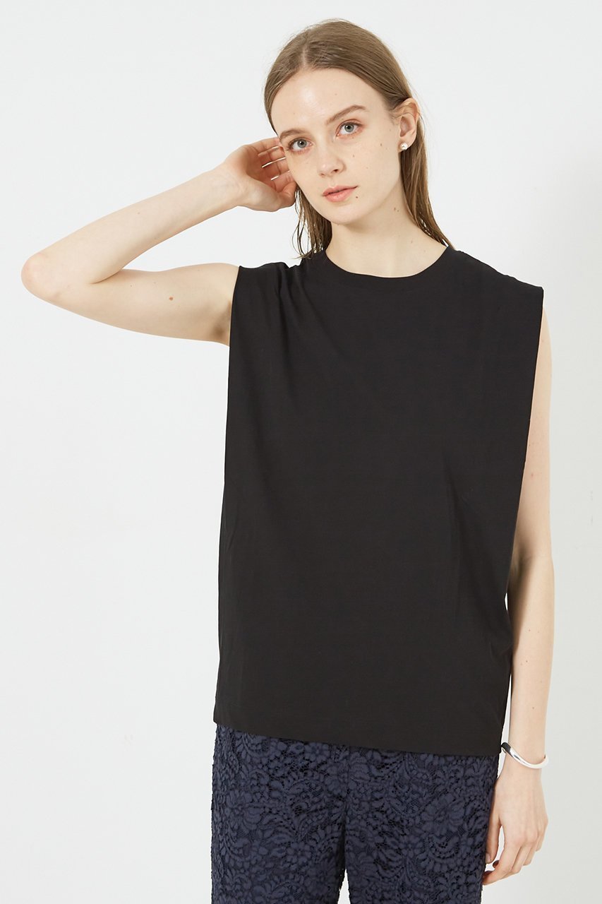 【デザイン ワークス/DESIGN WORKS】のハイゲージノースリーブ 人気、トレンドファッション・服の通販 founy(ファニー) 　ファッション　Fashion　レディースファッション　Fashion for Women　トップス・カットソー　Cut & Sew Tops　キャミソール&ノースリーブ　Camisoles & Sleeveless Tops　シャツ・ブラウス・オフィスカジュアル　Elegant Blouses & Button-Ups　ロングTシャツ・Tシャツ　Longline T-Shirts & Tees　カットソー・ベーシックTシャツ　Cut-and-Sewn Tops / Stretch Tees & Basics　カットソー　Cut and Sewn Top　キャミソール　Camisole, Spaghetti Strap Top　タンク　Tank Top, Sleeveless Top　ドレープ　Drape, Draping Fabric　ベーシック　Basic, Essential　吸水　Absorbent, Quick-Dry　夏　Summer　other-5|ID: prp329100004020605 ipo3291000000032923837