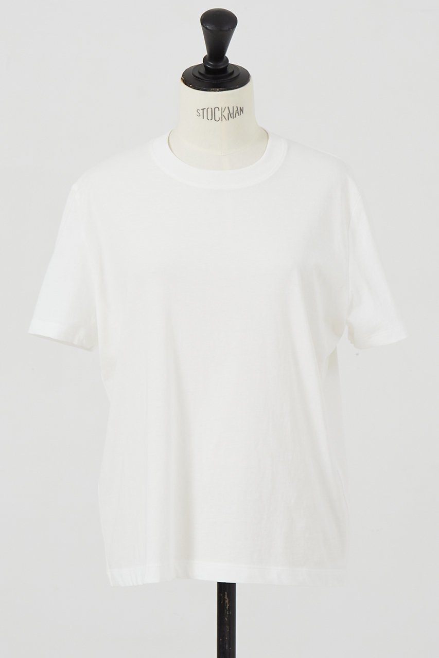【デザイン ワークス/DESIGN WORKS】のハイゲージTシャツ インテリア・キッズ・メンズ・レディースファッション・服の通販 founy(ファニー) 　ファッション　Fashion　レディースファッション　Fashion for Women　トップス・カットソー　Cut & Sew Tops　シャツ・ブラウス・オフィスカジュアル　Elegant Blouses & Button-Ups　ロングTシャツ・Tシャツ　Longline T-Shirts & Tees　カットソー・ベーシックTシャツ　Cut-and-Sewn Tops / Stretch Tees & Basics　ショート　Short, Short Length　ジャケット　Jacket, Outerwear　スリーブ　Sleeve, Long Sleeve / Short Sleeve　ベーシック　Basic, Essential　ホワイト|ID: prp329100004020606 ipo3291000000032923856