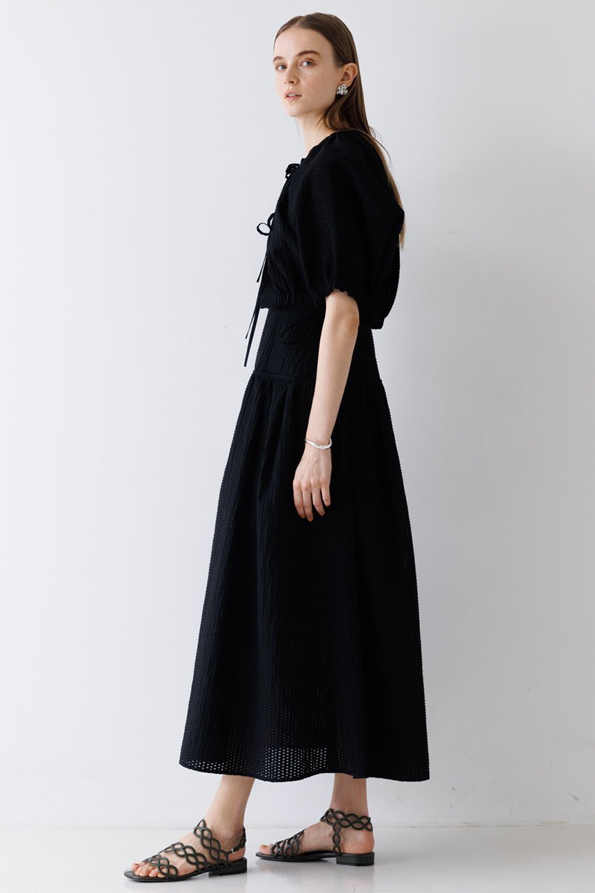 【デザイン ワークス/DESIGN WORKS】の【BEAUVET】コットンメッシュボレロ 人気、トレンドファッション・服の通販 founy(ファニー) 　ファッション　Fashion　レディースファッション　Fashion for Women　トップス・カットソー　Cut & Sew Tops　ニット　Knit Tops & Sweaters　カーディガン・羽織り　Layered Style Cardigans　カーディガン　Cardigan, Knitwear　ショート　Short, Short Length　フェミニン　Feminine, Girly　フォルム　Silhouette, Form　フロント　Front, Front Design　ボレロ　Bolero, Short Cardigan　リボン　Ribbon, Bow　羽織　Haori, Light Jacket　other-5|ID: prp329100004020609 ipo3291000000032943128