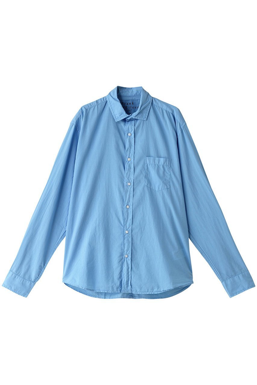 【フランク&アイリーン/Frank&Eileen / MEN】の【MEN】LUKE イタリアンライトポプリン カラーシャツ インテリア・キッズ・メンズ・レディースファッション・服の通販 founy(ファニー) 　ファッション　Fashion　メンズファッション　Fashion for Men　イタリア　Italy　オケージョン　Occasion Wear　スリーブ　Sleeve, Long Sleeve / Short Sleeve　バランス　Balance, Style Balance　ポケット　Pocket, Pocket Detail　リラックス　Relax, Relaxed Fit　ロング　Long, Long-Length　エレガント 上品　Elegant　ビジネス 仕事 通勤　Business / Work / Commuting　ブルー|ID: prp329100004021500 ipo3291000000032906188