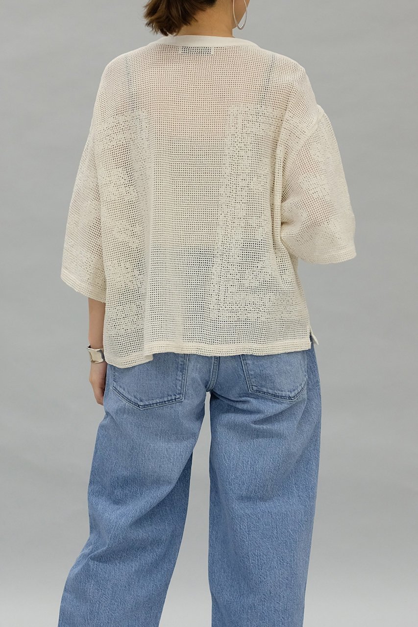 【プルミエ アロンディスモン/1er Arrondissement】の【normment】コットンメッシュレースブラウス 人気、トレンドファッション・服の通販 founy(ファニー) ファッション Fashion レディースファッション Fashion for Women トップス・カットソー Cut & Sew Tops シャツ・ブラウス・オフィスカジュアル Elegant Blouses & Button-Ups ショート Short, Short Length スタンド Stand Collar, Upright Stand スリーブ Sleeve, Long Sleeve / Short Sleeve デニム Denim, Jeans Material ファブリック Fabric, Textile メッシュ Mesh, Net Fabric other-7|ID: prp329100004021515 ipo3291000000035488862