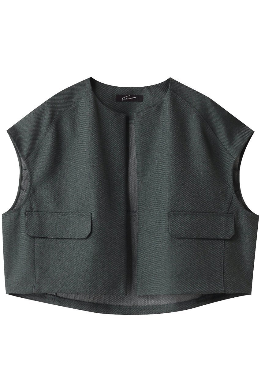 【スタニングルアー/STUNNING LURE】のショートボリュームベスト インテリア・キッズ・メンズ・レディースファッション・服の通販 founy(ファニー) 　ファッション　Fashion　レディースファッション　Fashion for Women　アウター　Coat / Outerwear Collection　レディースジャケット・軽アウター　Jackets　ジャケット　Jacket, Outerwear　ベスト　Vest, Waistcoat　切替　Switching, Contrast Panel　ダークグリーン|ID: prp329100004021558 ipo3291000000032954561