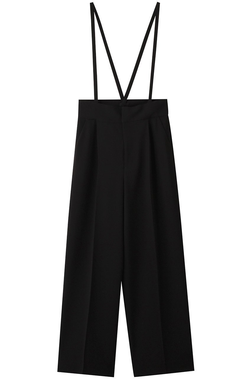 【アルアバイル/allureville】の【Loulou Willoughby】トリアセダブルクロスサス付きパンツ インテリア・キッズ・メンズ・レディースファッション・服の通販 founy(ファニー) 　ファッション　Fashion　レディースファッション　Fashion for Women　パンツ　Pants & Trousers　サスペンダー　Suspenders, Braces　シンプル　Simple, Minimal　センター　Center, Center Line　ダブル　Double, Double-Breasted　ワイド　Wide, Wide Fit　ブラック|ID: prp329100004023798 ipo3291000000032818683