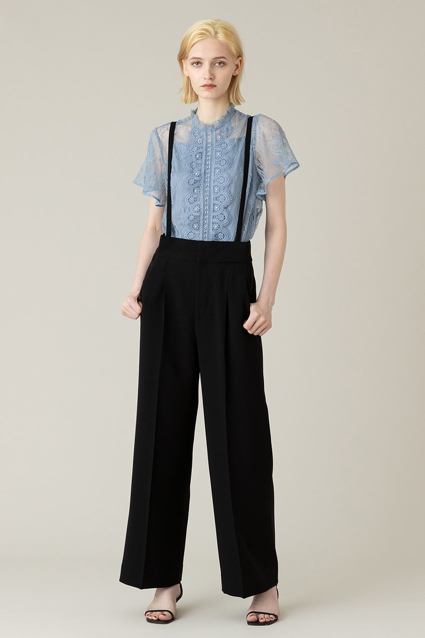 【アルアバイル/allureville】の【Loulou Willoughby】トリアセダブルクロスサス付きパンツ 人気、トレンドファッション・服の通販 founy(ファニー) 　ファッション　Fashion　レディースファッション　Fashion for Women　パンツ　Pants & Trousers　サスペンダー　Suspenders, Braces　シンプル　Simple, Minimal　センター　Center, Center Line　ダブル　Double, Double-Breasted　ワイド　Wide, Wide Fit　other-6|ID: prp329100004023798 ipo3291000000032818688