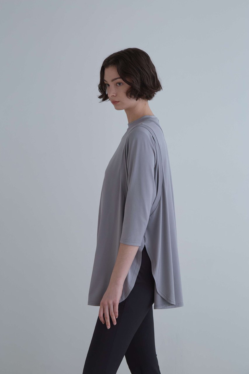 【ル フィル/LE PHIL】のコンフォートジャージートップス 人気、トレンドファッション・服の通販 founy(ファニー) 　ファッション　Fashion　レディースファッション　WOMEN　トップス・カットソー　Tops/Tshirt　シャツ/ブラウス　Shirts/Blouses　ロング / Tシャツ　T-Shirts　カットソー　Cut and Sewn　スリット　Slit　スリーブ　Sleeve　ロング　Long　other-7|ID: prp329100004023800 ipo3291000000031436700