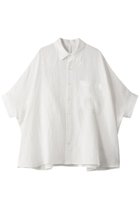 【アッパー ハイツ/upper hights】のTHE MILLY LINEN ハーフスリーブシャツ WHITE|ID:prp329100004025052