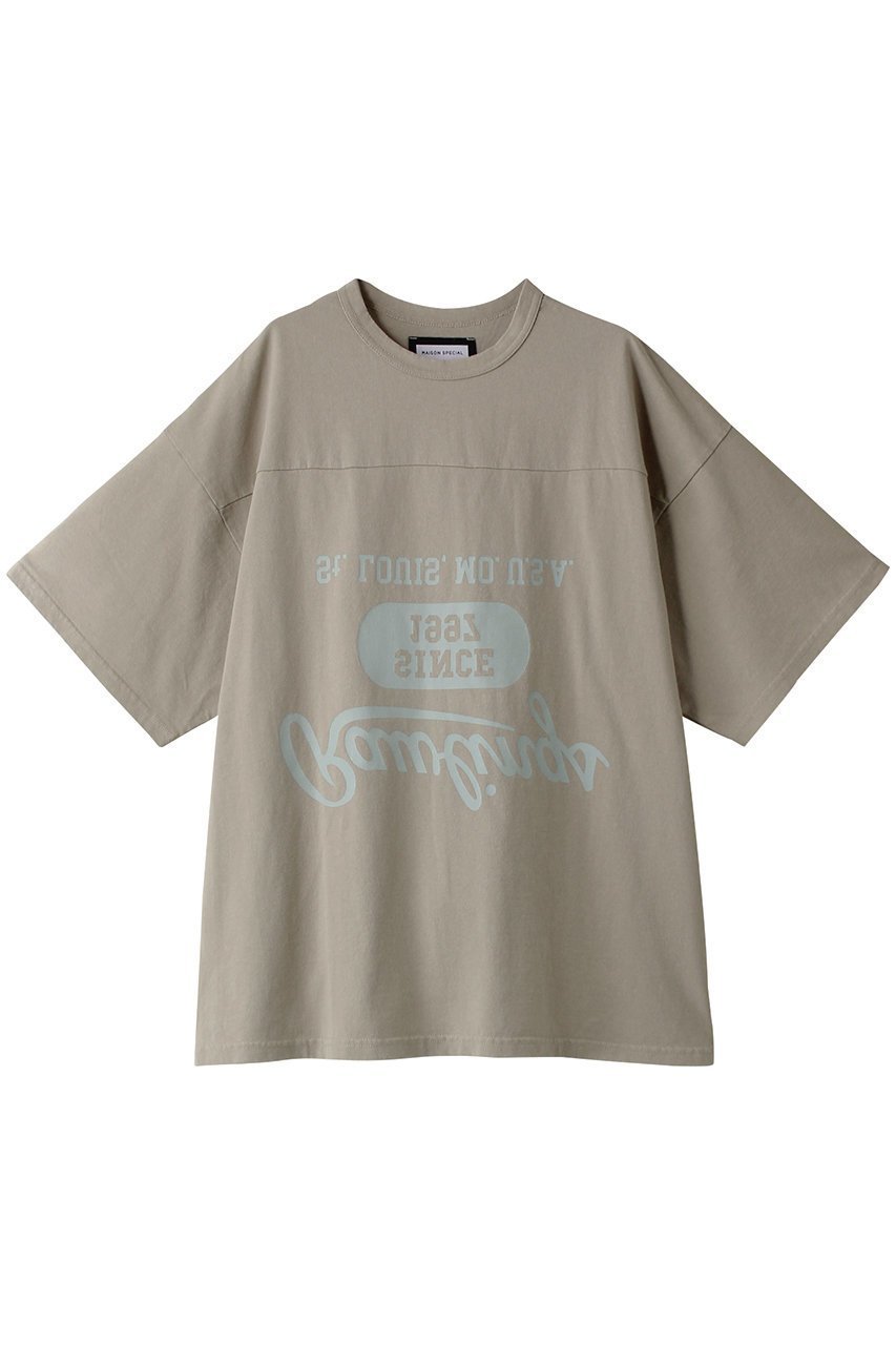 【メゾンスペシャル/MAISON SPECIAL】の【UNISEX】ミラープリントロゴフットボールTシャツ 人気、トレンドファッション・服の通販 founy(ファニー) 　ファッション　Fashion　レディースファッション　WOMEN　トップス・カットソー　Tops/Tshirt　シャツ/ブラウス　Shirts/Blouses　ロング / Tシャツ　T-Shirts　カットソー　Cut and Sewn　ユニセックス　Unisex　ウォッシュ　Wash　ショート　Short　スリーブ　Sleeve　プリント　Print　ヴィンテージ　Vintage　 other-1|ID: prp329100004025077 ipo3291000000026715006