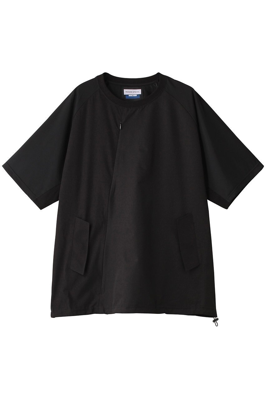 【メゾンスペシャル/MAISON SPECIAL】の【UNISEX】スポーツラインポケットTシャツ インテリア・キッズ・メンズ・レディースファッション・服の通販 founy(ファウニー) 　ファッション　Fashion　レディースファッション　Fashion for Women　トップス・カットソー　Cut & Sew Tops　シャツ・ブラウス・オフィスカジュアル　Elegant Blouses & Button-Ups　ロングTシャツ・Tシャツ　Longline T-Shirts & Tees　カットソー・ベーシックTシャツ　Cut-and-Sewn Tops / Stretch Tees & Basics　ユニセックス　Unisex, Genderless　ショート　Short, Short Length　スポーツ　Sports, Activewear　スポーティ　Sporty, Casual Athletic　スリーブ　Sleeve, Long Sleeve / Short Sleeve　ドローコード　Drawcord, Drawstring Cord　フラップ　Flap, Flap Pocket　ポケット　Pocket, Pocket Detail　モダン　Modern, Contemporary　BLK(ブラック)|ID: prp329100004025079 ipo3291000000036985261