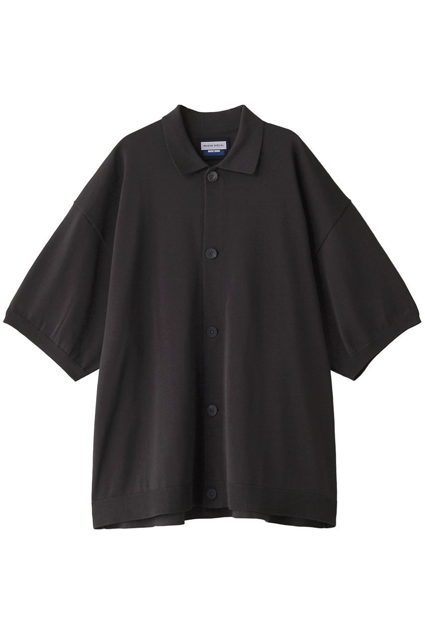 【メゾンスペシャル/MAISON SPECIAL】の【UNISEX】ニットシャツ インテリア・キッズ・メンズ・レディースファッション・服の通販 founy(ファニー) 　ファッション　Fashion　レディースファッション　Fashion for Women　トップス・カットソー　Cut & Sew Tops　ニット　Knit Tops & Sweaters　カーディガン・羽織り　Layered Style Cardigans　シャツ・ブラウス・オフィスカジュアル　Elegant Blouses & Button-Ups　ユニセックス　Unisex, Genderless　カーディガン　Cardigan, Knitwear　シンプル　Simple, Minimal　バランス　Balance, Style Balance　エレガント 上品　Elegant　羽織　Haori, Light Jacket　C.GRY(チャコールグレー)|ID: prp329100004025113 ipo3291000000032942966