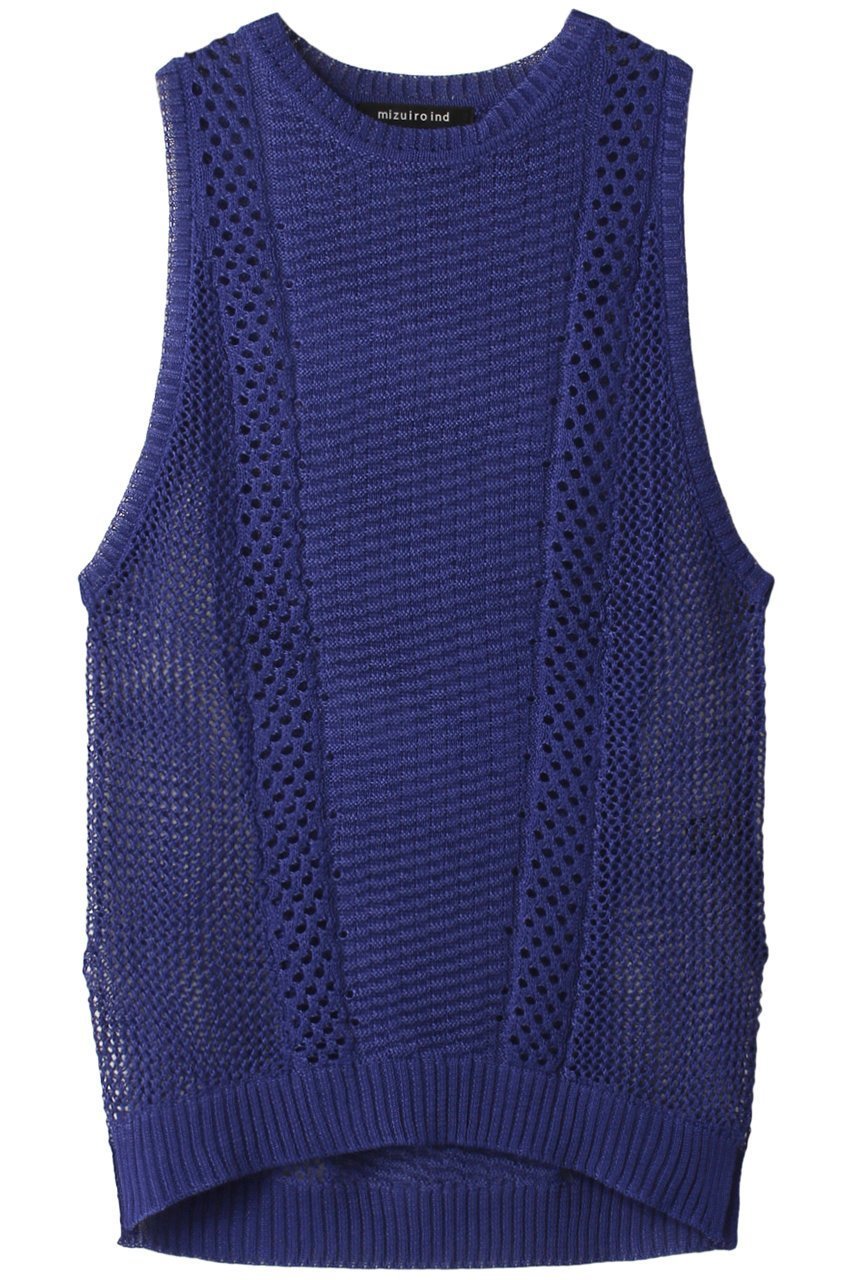 【ミズイロ インド/mizuiro ind】のmesh pattern vest ベスト 人気、トレンドファッション・服の通販 founy(ファニー) 　ファッション　Fashion　レディースファッション　WOMEN　トップス・カットソー　Tops/Tshirt　ニット　Knit Tops　ベスト/ジレ　Gilets/Vests　プルオーバー　Pullover　S/S・春夏　Ss・Spring/Summer　パターン　Pattern　ベスト　Vest　夏　Summer　春　Spring　 other-1|ID: prp329100004025115 ipo3291000000026715286