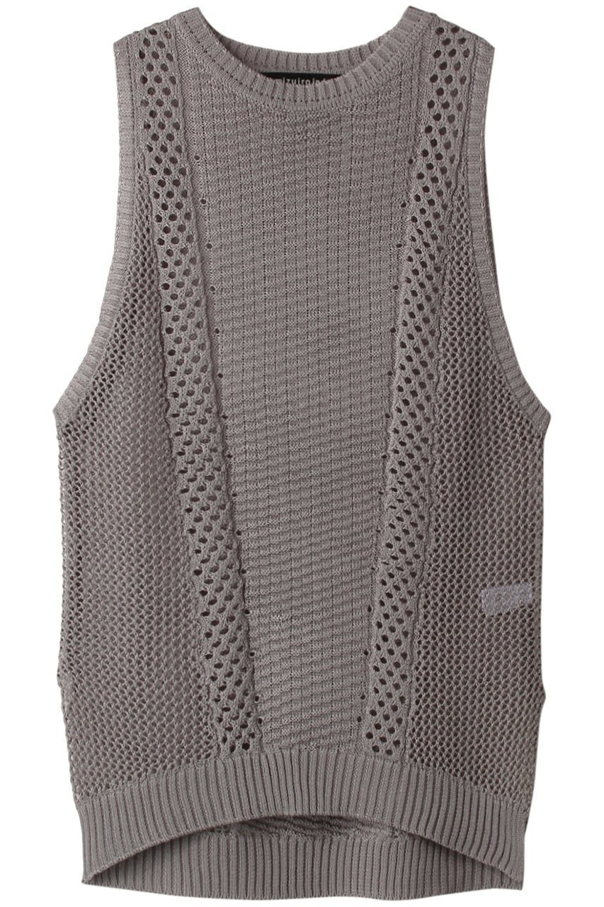 【ミズイロ インド/mizuiro ind】のmesh pattern vest ベスト インテリア・キッズ・メンズ・レディースファッション・服の通販 founy(ファニー) 　ファッション　Fashion　レディースファッション　WOMEN　トップス・カットソー　Tops/Tshirt　ニット　Knit Tops　ベスト/ジレ　Gilets/Vests　プルオーバー　Pullover　S/S・春夏　Ss・Spring/Summer　パターン　Pattern　ベスト　Vest　夏　Summer　春　Spring　ライトグレー|ID: prp329100004025115 ipo3291000000026715288