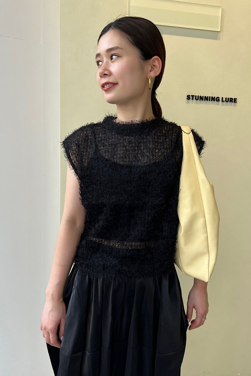 【スタニングルアー/STUNNING LURE】のフェザーチュールトップス 人気、トレンドファッション・服の通販 founy(ファニー) 　ファッション　Fashion　レディースファッション　Fashion for Women　トップス・カットソー　Cut & Sew Tops　ニット　Knit Tops & Sweaters　カジュアルプルオーバー・ニットトップス　Pullovers & Knit Tops / Casual Pullovers　エアリー　Airy Texture　コンパクト　Compact, Small Size　チュール　Tulip, Tulip Motif　バランス　Balance, Style Balance　フェザー　Feather, Feather Detail　A/W・秋冬　Autumn/Winter　other-5|ID: prp329100004025127 ipo3291000000032934579
