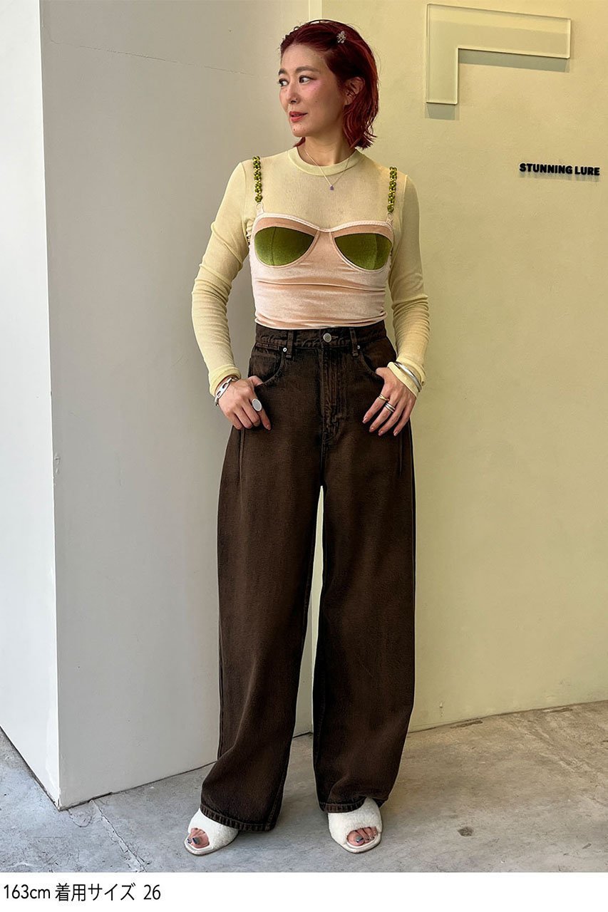 【スタニングルアー/STUNNING LURE】のrバレルデニム 人気、トレンドファッション・服の通販 founy(ファニー) 　ファッション　Fashion　レディースファッション　Fashion for Women　パンツ　Pants & Trousers　デニムパンツ・ジーンズ・美脚デニム　Denim Jeans & Pants　テーパード　Tapered, Tapered Pants　デニム　Denim, Jeans Material　other-6|ID: prp329100004025135 ipo3291000000032939163