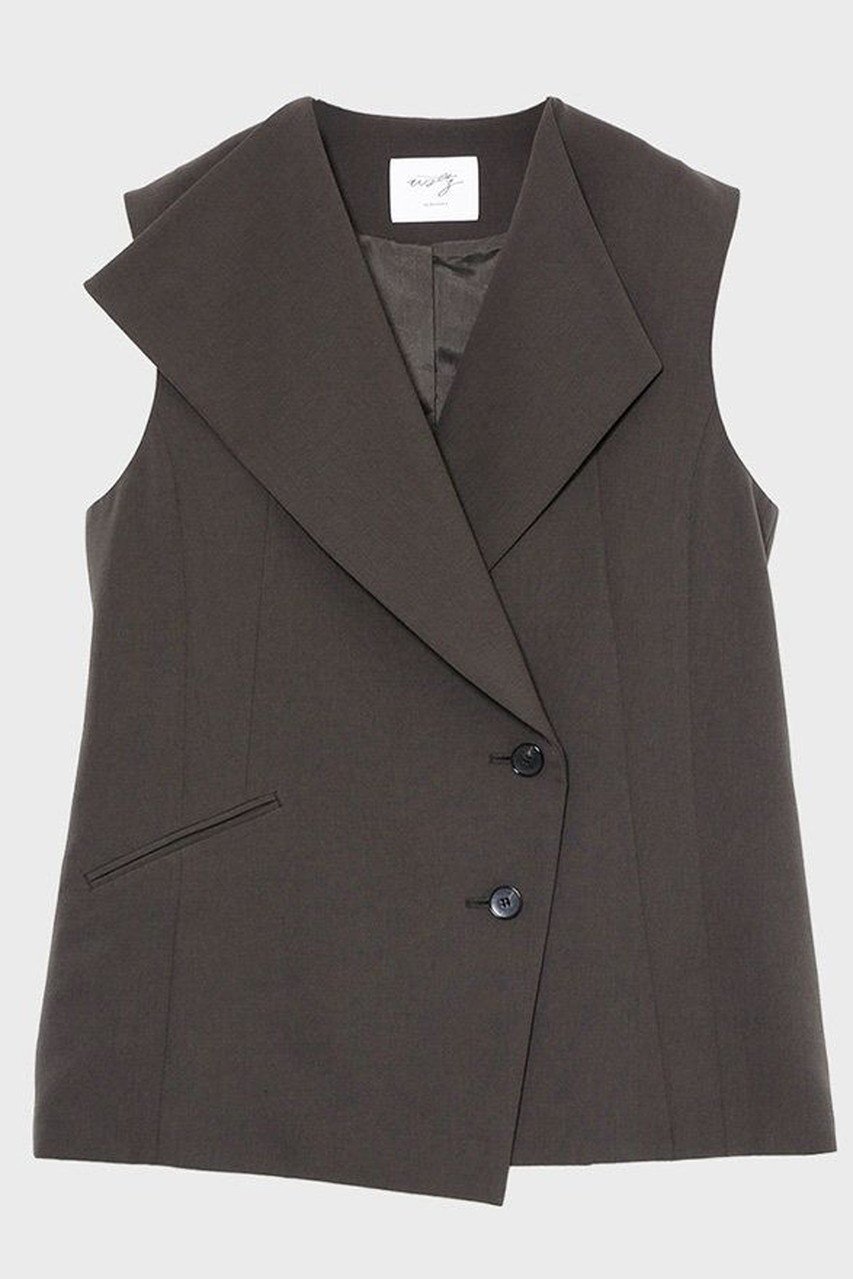 【スタニングルアー/STUNNING LURE】の【Waltz】アシンメトリーカラーベスト 人気、トレンドファッション・服の通販 founy(ファニー) 　ファッション　Fashion　レディースファッション　Fashion for Women　アウター　Coat / Outerwear Collection　レディースジャケット・軽アウター　Jackets　アシンメトリー　Asymmetrical Style　ジャケット　Jacket, Outerwear　バランス　Balance, Style Balance　ヘムライン　Hemline, Bottom Cut　ベスト　Vest, Waistcoat　モダン　Modern, Contemporary　 other-1|ID: prp329100004025142 ipo3291000000032953751