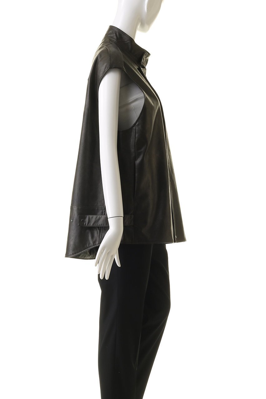 【スタニングルアー/STUNNING LURE】のrヴィンテージレザーベスト 人気、トレンドファッション・服の通販 founy(ファニー) 　ファッション　Fashion　レディースファッション　WOMEN　アウター　Coat Outerwear　ジャケット　Jackets　シンプル　Simple　ジャケット　Jacket　スタンド　Stand　ドット　Dot　ベスト　Vest　ポケット　Pocket　ラウンド　Round　ヴィンテージ　Vintage　other-3|ID: prp329100004025156 ipo3291000000031406033