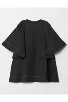 【ハウス オブ ロータス/HOUSE OF LOTUS】のバイカラーステッチブラウス 人気、トレンドファッション・服の通販 founy(ファニー) ファッション Fashion レディースファッション Fashion for Women トップス・カットソー Cut & Sew Tops シャツ・ブラウス・オフィスカジュアル Elegant Blouses & Button-Ups ショート Short, Short Length スリーブ Sleeve, Long Sleeve / Short Sleeve タンブラー Tumbler, Travel Mug フレア Flare, Flared リネン Linen, Linen Fabric エレガント 上品 Elegant thumbnail ブラック|ID: prp329100004025923 ipo3291000000032907715