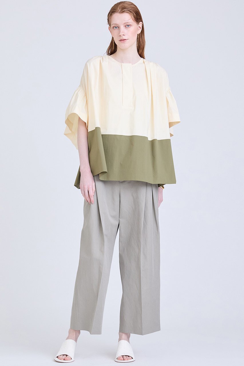 【ハウス オブ ロータス/HOUSE OF LOTUS】のコットンリネンボックスタックパンツ 人気、トレンドファッション・服の通販 founy(ファニー) 　ファッション　Fashion　レディースファッション　Fashion for Women　パンツ　Pants & Trousers　ツイル　Twist, Twisted Detail　フロント　Front, Front Design　リネン　Linen, Linen Fabric　other-7|ID: prp329100004025925 ipo3291000000032818771
