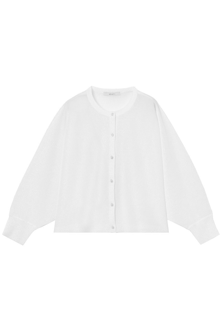 【アナイ/ANAYI】のLUREXドルマンボレロ カーディガン インテリア・キッズ・メンズ・レディースファッション・服の通販 founy(ファニー) 　ファッション　Fashion　レディースファッション　Fashion for Women　トップス・カットソー　Cut & Sew Tops　ニット　Knit Tops & Sweaters　カーディガン・羽織り　Layered Style Cardigans　おすすめ　Recommended / Our Picks　アンサンブル　Ensemble Set　イタリア　Italy　インナー　Innerwear　カーディガン　Cardigan, Knitwear　シルバー　Silver, Metallic Silver　ノースリーブ　Sleeveless, No-Sleeve　ボレロ　Bolero, Short Cardigan　夏　Summer　秋　Autumn　ホワイト|ID: prp329100004026119 ipo3291000000032944582