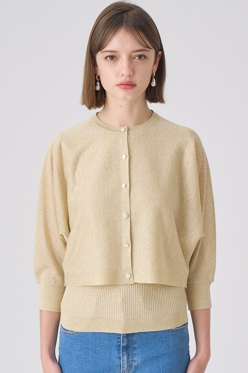 【アナイ/ANAYI】のLUREXドルマンボレロ カーディガン 人気、トレンドファッション・服の通販 founy(ファニー) 　ファッション　Fashion　レディースファッション　Fashion for Women　トップス・カットソー　Cut & Sew Tops　ニット　Knit Tops & Sweaters　カーディガン・羽織り　Layered Style Cardigans　おすすめ　Recommended / Our Picks　アンサンブル　Ensemble Set　イタリア　Italy　インナー　Innerwear　カーディガン　Cardigan, Knitwear　シルバー　Silver, Metallic Silver　ノースリーブ　Sleeveless, No-Sleeve　ボレロ　Bolero, Short Cardigan　夏　Summer　秋　Autumn　other-3|ID: prp329100004026119 ipo3291000000032944601