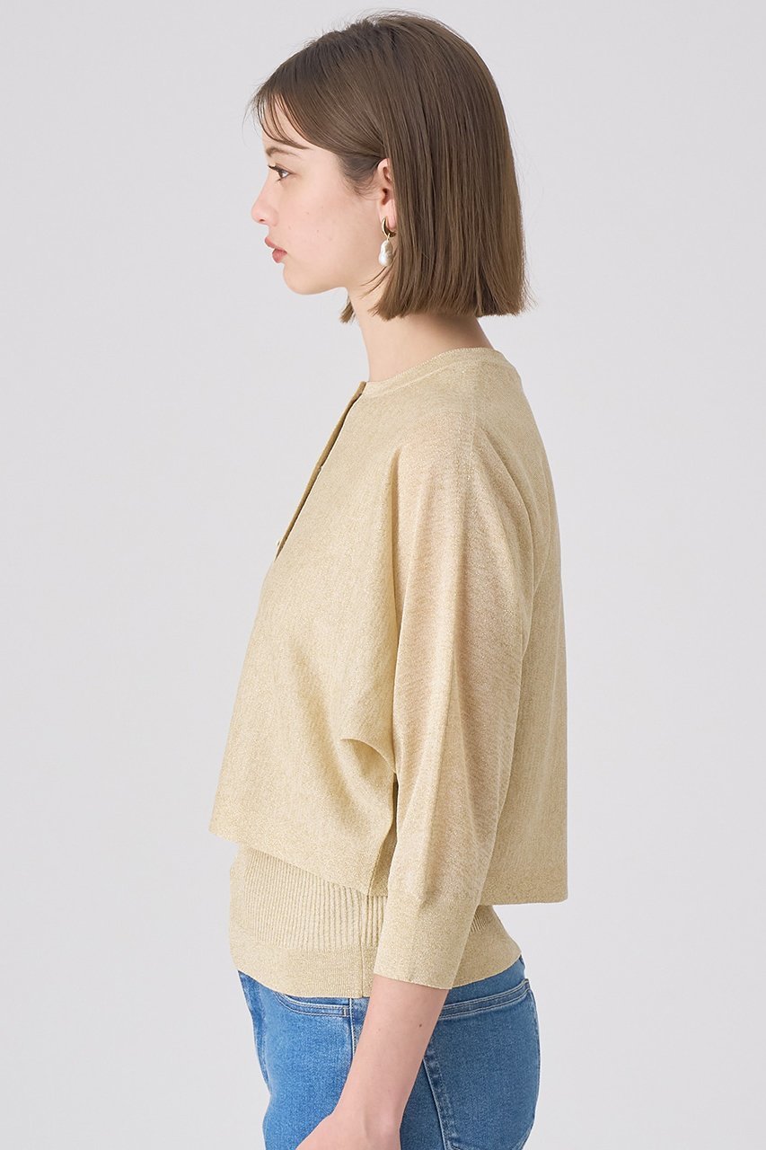 【アナイ/ANAYI】のLUREXドルマンボレロ カーディガン 人気、トレンドファッション・服の通販 founy(ファニー) 　ファッション　Fashion　レディースファッション　Fashion for Women　トップス・カットソー　Cut & Sew Tops　ニット　Knit Tops & Sweaters　カーディガン・羽織り　Layered Style Cardigans　おすすめ　Recommended / Our Picks　アンサンブル　Ensemble Set　イタリア　Italy　インナー　Innerwear　カーディガン　Cardigan, Knitwear　シルバー　Silver, Metallic Silver　ノースリーブ　Sleeveless, No-Sleeve　ボレロ　Bolero, Short Cardigan　夏　Summer　秋　Autumn　other-4|ID: prp329100004026119 ipo3291000000032944609