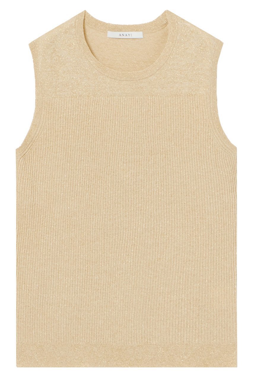 【アナイ/ANAYI】のLUREXノースリーブ プルオーバー インテリア・キッズ・メンズ・レディースファッション・服の通販 founy(ファニー) 　ファッション　Fashion　レディースファッション　Fashion for Women　トップス・カットソー　Cut & Sew Tops　ニット　Knit Tops & Sweaters　キャミソール&ノースリーブ　Camisoles & Sleeveless Tops　カジュアルプルオーバー・ニットトップス　Pullovers & Knit Tops / Casual Pullovers　おすすめ　Recommended / Our Picks　イタリア　Italy　インナー　Innerwear　カーディガン　Cardigan, Knitwear　ストレッチ　Stretch, Stretchy Fabric　タンク　Tank Top, Sleeveless Top　ノースリーブ　Sleeveless, No-Sleeve　夏　Summer　秋　Autumn　ゴールド|ID: prp329100004026122 ipo3291000000032944533