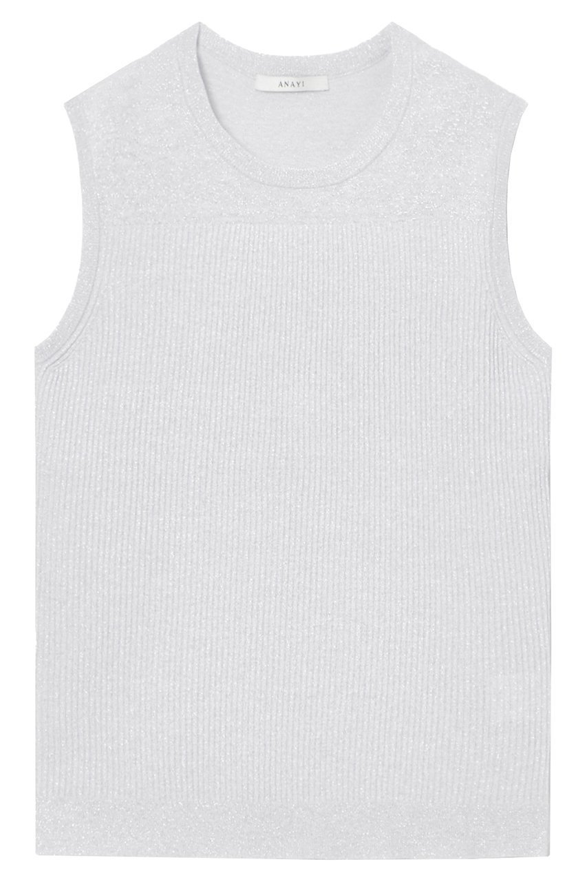 【アナイ/ANAYI】のLUREXノースリーブ プルオーバー インテリア・キッズ・メンズ・レディースファッション・服の通販 founy(ファニー) 　ファッション　Fashion　レディースファッション　Fashion for Women　トップス・カットソー　Cut & Sew Tops　ニット　Knit Tops & Sweaters　キャミソール&ノースリーブ　Camisoles & Sleeveless Tops　カジュアルプルオーバー・ニットトップス　Pullovers & Knit Tops / Casual Pullovers　おすすめ　Recommended / Our Picks　イタリア　Italy　インナー　Innerwear　カーディガン　Cardigan, Knitwear　ストレッチ　Stretch, Stretchy Fabric　タンク　Tank Top, Sleeveless Top　ノースリーブ　Sleeveless, No-Sleeve　夏　Summer　秋　Autumn　シルバー|ID: prp329100004026122 ipo3291000000032944540