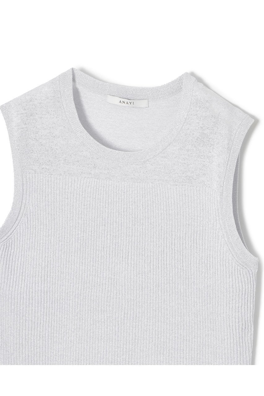 【アナイ/ANAYI】のLUREXノースリーブ プルオーバー 人気、トレンドファッション・服の通販 founy(ファニー) 　ファッション　Fashion　レディースファッション　Fashion for Women　トップス・カットソー　Cut & Sew Tops　ニット　Knit Tops & Sweaters　キャミソール&ノースリーブ　Camisoles & Sleeveless Tops　カジュアルプルオーバー・ニットトップス　Pullovers & Knit Tops / Casual Pullovers　おすすめ　Recommended / Our Picks　イタリア　Italy　インナー　Innerwear　カーディガン　Cardigan, Knitwear　ストレッチ　Stretch, Stretchy Fabric　タンク　Tank Top, Sleeveless Top　ノースリーブ　Sleeveless, No-Sleeve　夏　Summer　秋　Autumn　other-3|ID: prp329100004026122 ipo3291000000032944558
