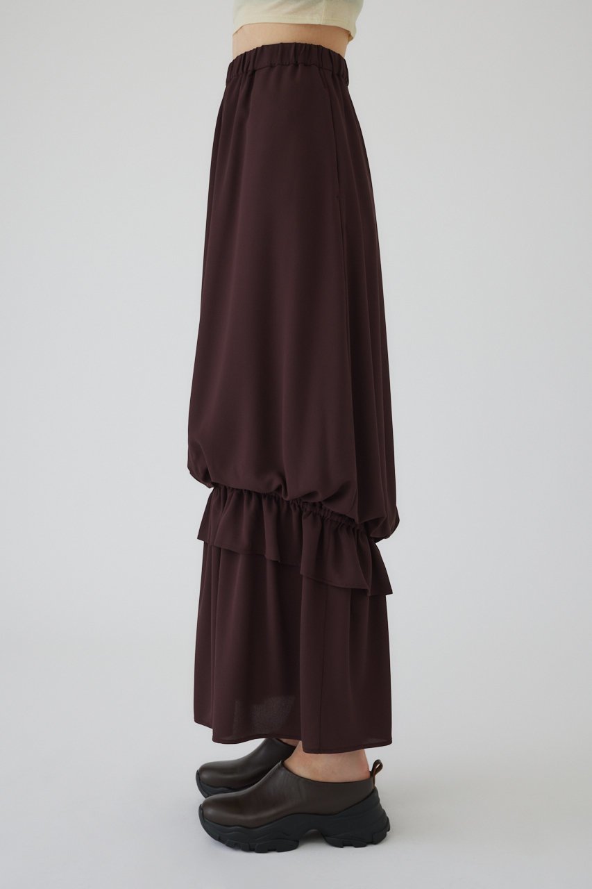 【リムアーク/RIM.ARK】のGeorgette balloon SK/スカート 人気、トレンドファッション・服の通販 founy(ファニー) 　ファッション　Fashion　レディースファッション　Fashion for Women　スカート　Skirts　ロングスカート　Long Skirts / Maxi & Midi Skirts　シンプル　Simple, Minimal　ジョーゼット　Georgette, Semi-Sheer Fabric　ドッキング　Docking, Mixed Material　ドレープ　Drape, Draping Fabric　バランス　Balance, Style Balance　バルーン　Balloon, Balloon Silhouette　リラックス　Relax, Relaxed Fit　ロング　Long, Long-Length　エレガント 上品　Elegant　洗える　Machine Washable　other-7|ID: prp329100004027073 ipo3291000000032822912