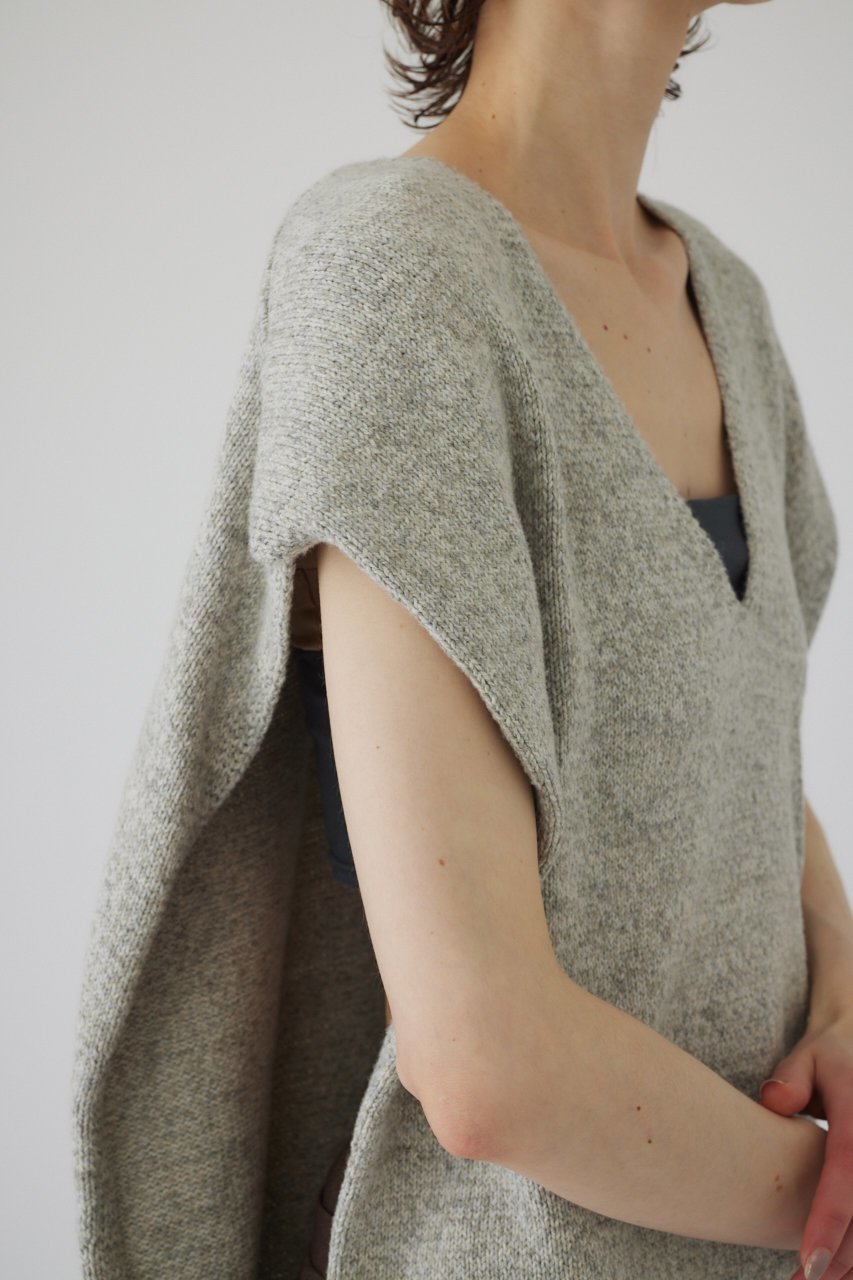 RIM.ARK | Melange knit vest (KNITWEAR ) |RIM.ARK ONLINE STORE