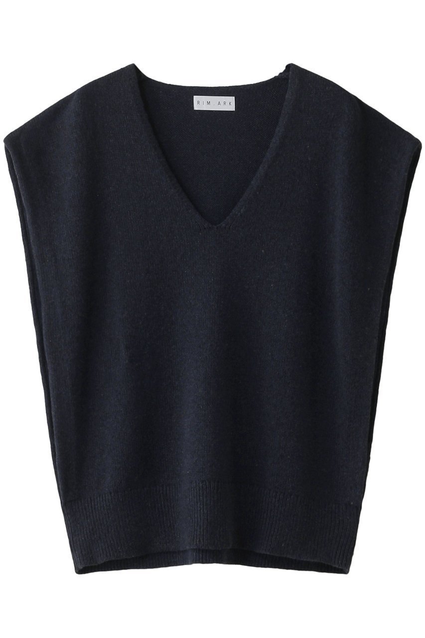 【リムアーク/RIM.ARK】のMelange knit vest/ベスト インテリア・キッズ・メンズ・レディースファッション・服の通販 founy(ファニー) 　ファッション　Fashion　レディースファッション　Fashion for Women　トップス・カットソー　Cut & Sew Tops　ニット　Knit Tops & Sweaters　ベスト&ジレ / 重ね着スタイル　Vests & Gilets　カジュアルプルオーバー・ニットトップス　Pullovers & Knit Tops / Casual Pullovers　シンプル　Simple, Minimal　スタイリッシュ　Stylish, Fashionable　ベスト　Vest, Waistcoat　メランジ　Melange, Mixed Yarn　ネイビー|ID: prp329100004027075 ipo3291000000035655722