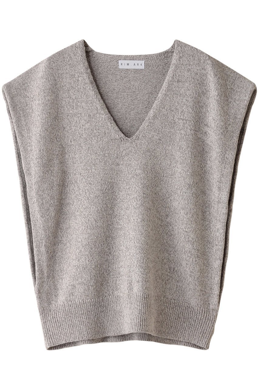 【リムアーク/RIM.ARK】のMelange knit vest/ベスト インテリア・キッズ・メンズ・レディースファッション・服の通販 founy(ファニー) 　ファッション　Fashion　レディースファッション　Fashion for Women　トップス・カットソー　Cut & Sew Tops　ニット　Knit Tops & Sweaters　ベスト&ジレ / 重ね着スタイル　Vests & Gilets　カジュアルプルオーバー・ニットトップス　Pullovers & Knit Tops / Casual Pullovers　シンプル　Simple, Minimal　スタイリッシュ　Stylish, Fashionable　ベスト　Vest, Waistcoat　メランジ　Melange, Mixed Yarn　ライトグレー|ID: prp329100004027075 ipo3291000000035655723
