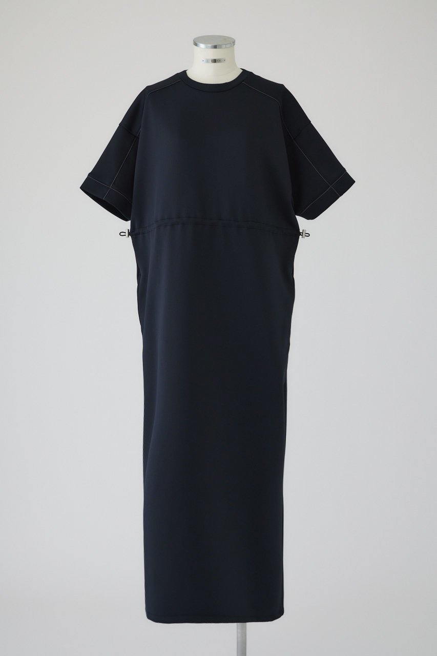 【リムアーク/RIM.ARK】のDrawstring square cut dress/ドレス・ワンピース インテリア・キッズ・メンズ・レディースファッション・服の通販 founy(ファニー) 　ファッション　Fashion　レディースファッション　Fashion for Women　ワンピース　Dresses　フォーマル・パーティードレス・結婚式用ドレス　Elegant & Casual Dresses　チュニック　Tunic Tops & Dresses　チュニック　Tunic, Long Top　ドレス　Dress, One-Piece　ドローストリング　Drawstring, Pull Cord　バランス　Balance, Style Balance　ボックス　Boxy, Box Shape　リラックス　Relax, Relaxed Fit　ロング　Long, Long-Length　ネイビー|ID: prp329100004027078 ipo3291000000032884048