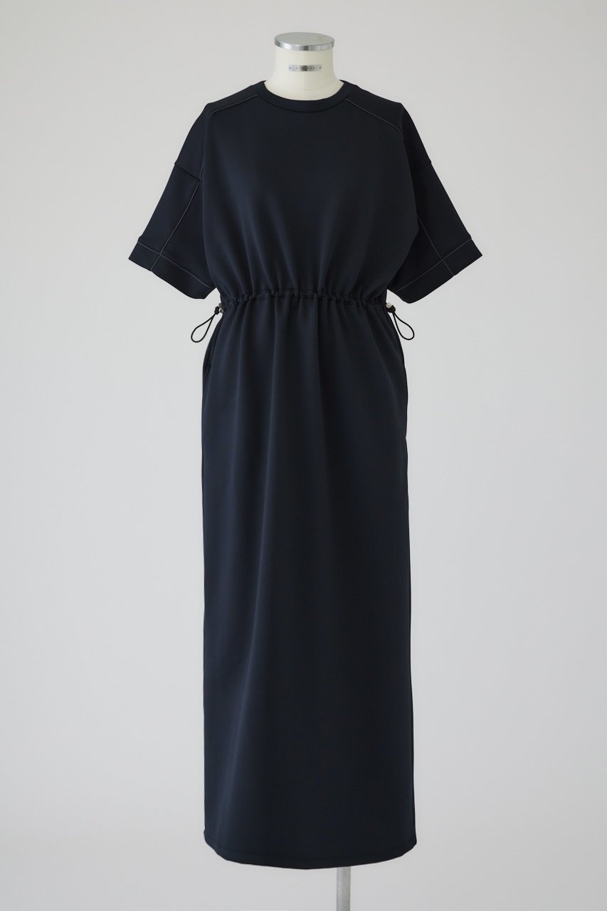 【リムアーク/RIM.ARK】のDrawstring square cut dress/ドレス・ワンピース 人気、トレンドファッション・服の通販 founy(ファニー) 　ファッション　Fashion　レディースファッション　Fashion for Women　ワンピース　Dresses　フォーマル・パーティードレス・結婚式用ドレス　Elegant & Casual Dresses　チュニック　Tunic Tops & Dresses　チュニック　Tunic, Long Top　ドレス　Dress, One-Piece　ドローストリング　Drawstring, Pull Cord　バランス　Balance, Style Balance　ボックス　Boxy, Box Shape　リラックス　Relax, Relaxed Fit　ロング　Long, Long-Length　other-2|ID: prp329100004027078 ipo3291000000032884053