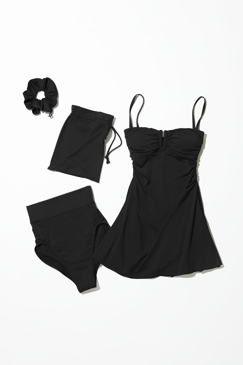 【デイジーリン/DAISY LIN】のSWIM DRESS “Hollywood Lady” インテリア・キッズ・メンズ・レディースファッション・服の通販 founy(ファニー) 　スイムウエア　Swim Wear　チュニック　Tunic　ポケット　Pocket　ラップ　Wrap　リゾート　Resort　再入荷　Restock/Back In Stock/Re Arrival　巾着　Purse　ブラックブラック|ID: prp329100004028024 ipo3291000000032649268