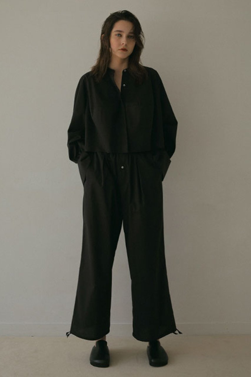 【エトレトウキョウ/ETRE TOKYO】のカーブスリーブバンドカラーシャツ 人気、トレンドファッション・服の通販 founy(ファニー) 　ファッション　Fashion　レディースファッション　Fashion for Women　トップス・カットソー　Cut & Sew Tops　シャツ・ブラウス・オフィスカジュアル　Elegant Blouses & Button-Ups　おすすめ　Recommended / Our Picks　カフス　Cuff Design　ショート　Short, Short Length　スタンド　Stand Collar, Upright Stand　スリーブ　Sleeve, Long Sleeve / Short Sleeve　セットアップ　Set-Up, Coordinated Outfit　バランス　Balance, Style Balance　ベスト　Vest, Waistcoat　ロング　Long, Long-Length　今季　This Season, Current Season　other-3|ID: prp329100004028038 ipo3291000000032901352