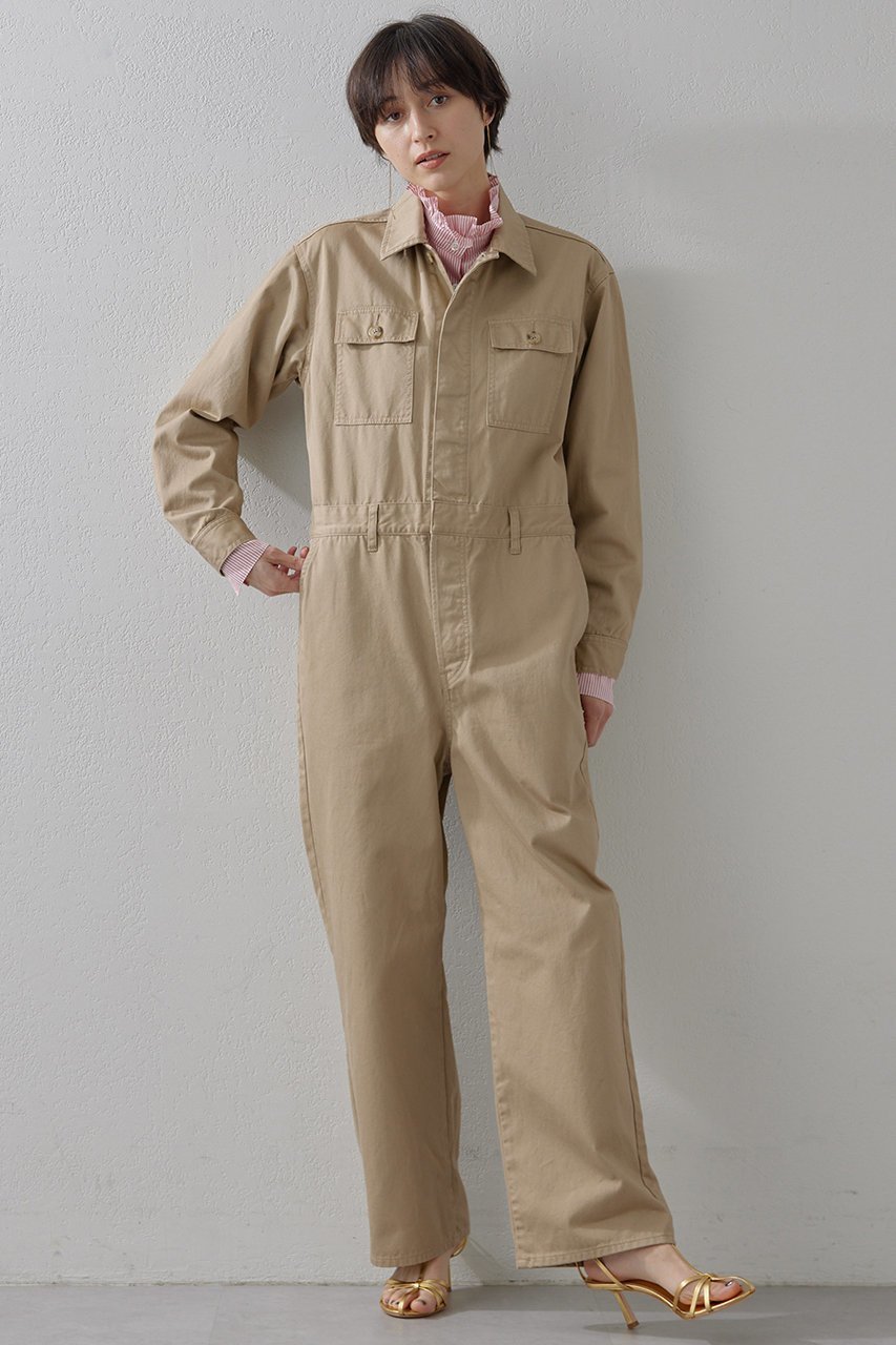 【ウィムガゼット/Whim Gazette】のツイルジャンプスーツ インテリア・キッズ・メンズ・レディースファッション・服の通販 founy(ファニー) 　ファッション　Fashion　レディースファッション　Fashion for Women　パンツ　Pants & Trousers　おすすめ　Recommended / Our Picks　シューズ　Shoes, Footwear　スーツ　Suit, Formalwear　ツイル　Twist, Twisted Detail　フラップ　Flap, Flap Pocket　ベーシック　Basic, Essential　ポケット　Pocket, Pocket Detail　モチーフ　Motif, Design Theme　ユーズド　Used, Vintage-Look　ワーク　Workwear, Utility Style　ベージュ|ID: prp329100004028041 ipo3291000000032906115