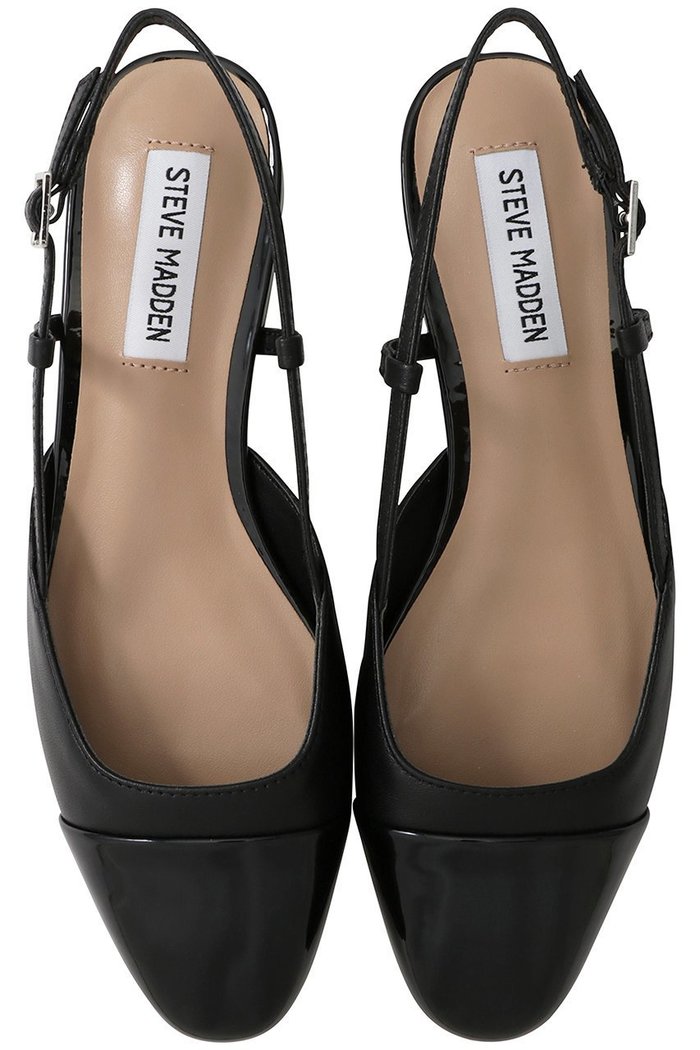【スティーブマデン/STEVE MADDEN】のBELINDA バイカラーフラットパンプス インテリア・キッズ・メンズ・レディースファッション・服の通販 founy(ファニー) https://founy.com/ ファッション Fashion レディースファッション Fashion for Women バッグ Bags アンクル Ankle-Length Design フラット Flat, Flat Shoes ラップ Wrap, Wrap Design |ID: prp329100004028046 ipo3291000000036045239
