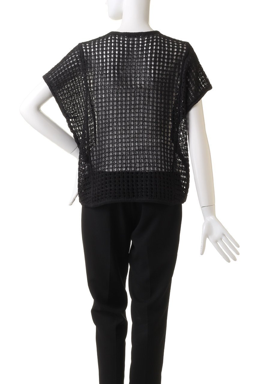 【アナイ/ANAYI】の和紙ビッグメッシュショートプルオーバー 人気、トレンドファッション・服の通販 founy(ファニー) 　ファッション　Fashion　レディースファッション　Fashion for Women　トップス・カットソー　Cut & Sew Tops　ニット　Knit Tops & Sweaters　カジュアルプルオーバー・ニットトップス　Pullovers & Knit Tops / Casual Pullovers　おすすめ　Recommended / Our Picks　ショート　Short, Short Length　メッシュ　Mesh, Net Fabric　モノトーン　Monotone, Black and White　再入荷　Restock / Back in Stock　other-4|ID: prp329100004028061 ipo3291000000035054484