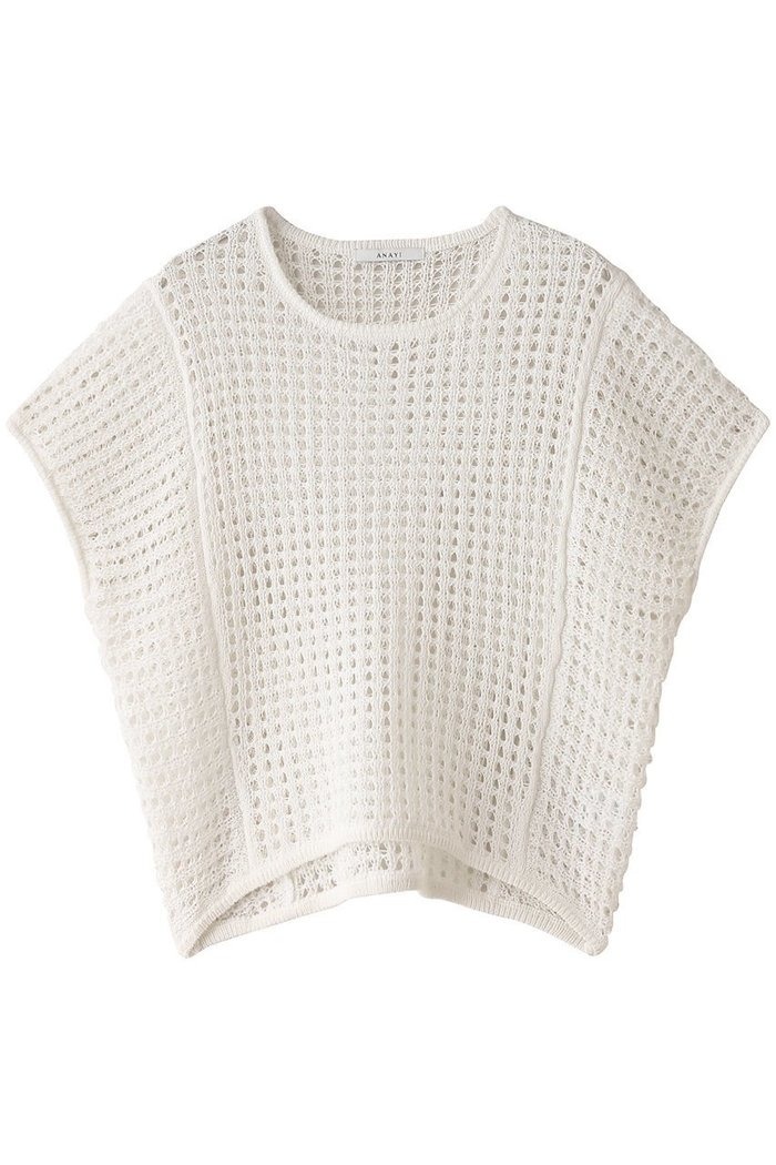 【アナイ/ANAYI】の和紙ビッグメッシュショートプルオーバー インテリア・キッズ・メンズ・レディースファッション・服の通販 founy(ファニー) https://founy.com/ ファッション Fashion レディースファッション Fashion for Women トップス・カットソー Cut & Sew Tops ニット Knit Tops & Sweaters カジュアルプルオーバー・ニットトップス Pullovers & Knit Tops / Casual Pullovers おすすめ Recommended / Our Picks ショート Short, Short Length メッシュ Mesh, Net Fabric モノトーン Monotone, Black and White |ID: prp329100004028061 ipo3291000000036028623