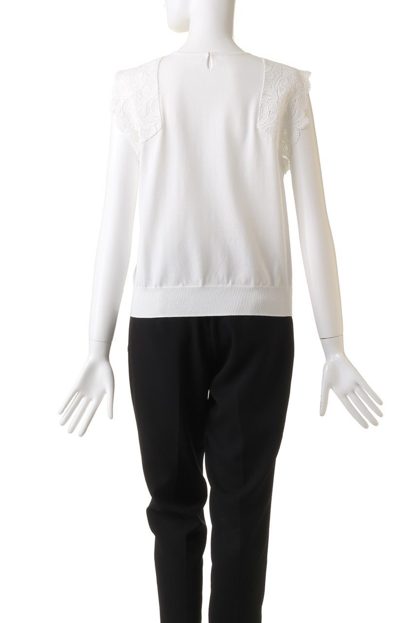 【アナイ/ANAYI】のレースレイヤードニットプルオーバー 人気、トレンドファッション・服の通販 founy(ファニー) 　ファッション　Fashion　レディースファッション　WOMEN　トップス・カットソー　Tops/Tshirt　ニット　Knit Tops　プルオーバー　Pullover　シンプル　Simple　タンク　Tank　ドロップ　Drop　レース　Race　エレガント 上品　Elegant　other-4|ID: prp329100004028063 ipo3291000000031435507