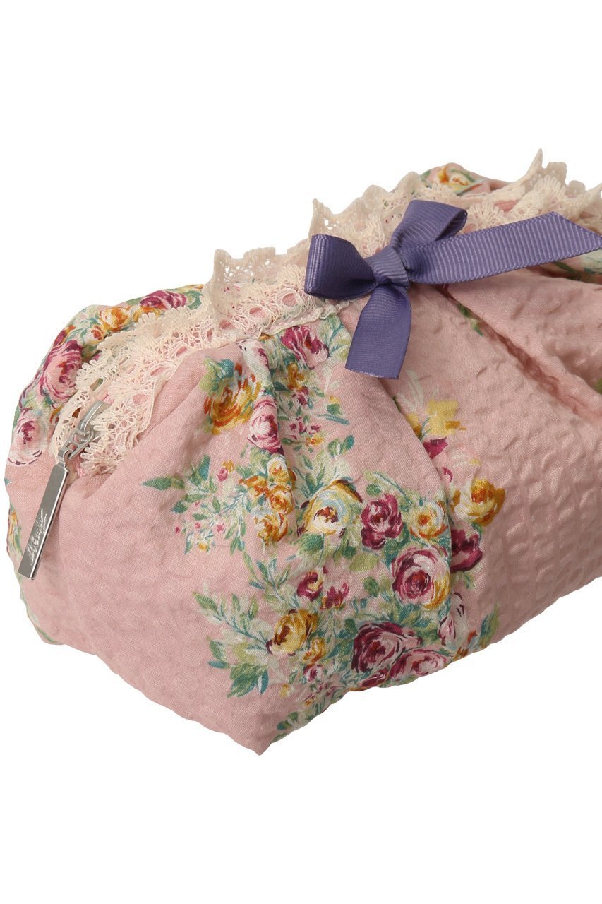 【イクコ/IKUKO】のリップル花柄プリント メイクポーチ 人気、トレンドファッション・服の通販 founy(ファニー)  ファッション Fashion レディースファッション Fashion for Women ポーチ&ミニバッグ Pouches & Mini Bags アンティーク Antique-Inspired フォルム Silhouette, Form プリント Print, Printed Pattern ポーチ Pouch, Small Case リボン Ribbon, Bow レース Lace, Lace Fabric other-4|ID: prp329100004029399 ipo3291000000034220198