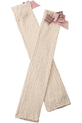 【イクコ/IKUKO】のリボンモチーフ付き アームカバー 人気、トレンドファッション・服の通販 founy(ファニー) ファッション Fashion レディースファッション Fashion for Women ベーシック Basic, Essential モチーフ Motif, Design Theme リボン Ribbon, Bow ロング Long, Long-Length |ID:prp329100004029400