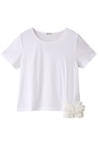 【イクコ/IKUKO】のクール強撚フライス サイドフリルTシャツ 人気、トレンドファッション・服の通販 founy(ファニー) ファッション Fashion レディースファッション Fashion for Women トップス・カットソー Cut & Sew Tops シャツ・ブラウス・オフィスカジュアル Elegant Blouses & Button-Ups ロングTシャツ・Tシャツ Longline T-Shirts & Tees カットソー・ベーシックTシャツ Cut-and-Sewn Tops / Stretch Tees & Basics クール Cool, Chic ショート Short, Short Length シンプル Simple, Minimal スリーブ Sleeve, Long Sleeve / Short Sleeve フリル Frill, Ruffle 夏 Summer thumbnail ホワイト|ID: prp329100004029401 ipo3291000000032920923