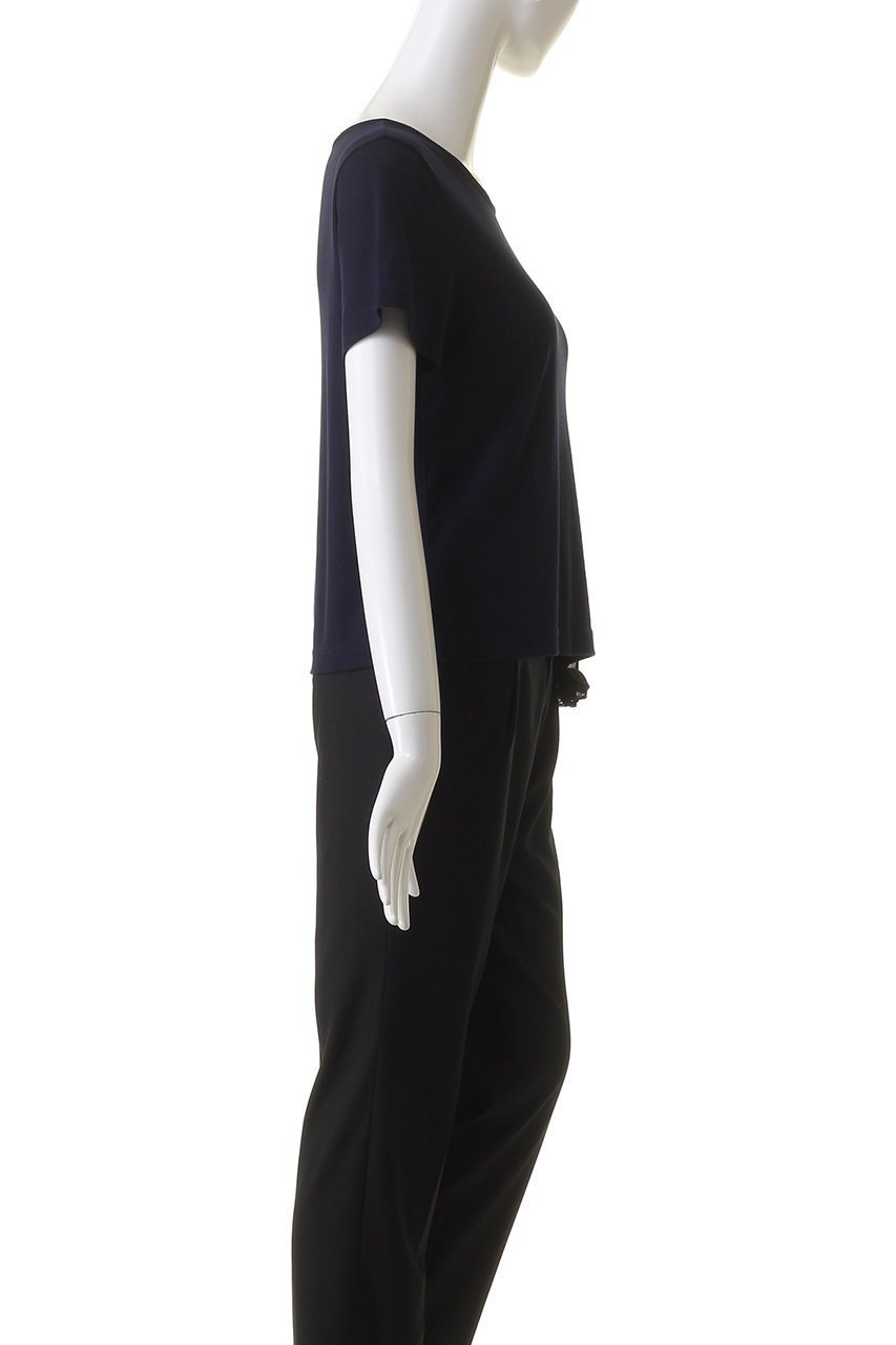 【イクコ/IKUKO】のクール強撚フライス サイドフリルTシャツ 人気、トレンドファッション・服の通販 founy(ファニー) 　ファッション　Fashion　レディースファッション　Fashion for Women　トップス・カットソー　Cut & Sew Tops　シャツ・ブラウス・オフィスカジュアル　Elegant Blouses & Button-Ups　ロングTシャツ・Tシャツ　Longline T-Shirts & Tees　カットソー・ベーシックTシャツ　Cut-and-Sewn Tops / Stretch Tees & Basics　クール　Cool, Chic　ショート　Short, Short Length　シンプル　Simple, Minimal　スリーブ　Sleeve, Long Sleeve / Short Sleeve　フリル　Frill, Ruffle　夏　Summer　other-3|ID: prp329100004029401 ipo3291000000035934737