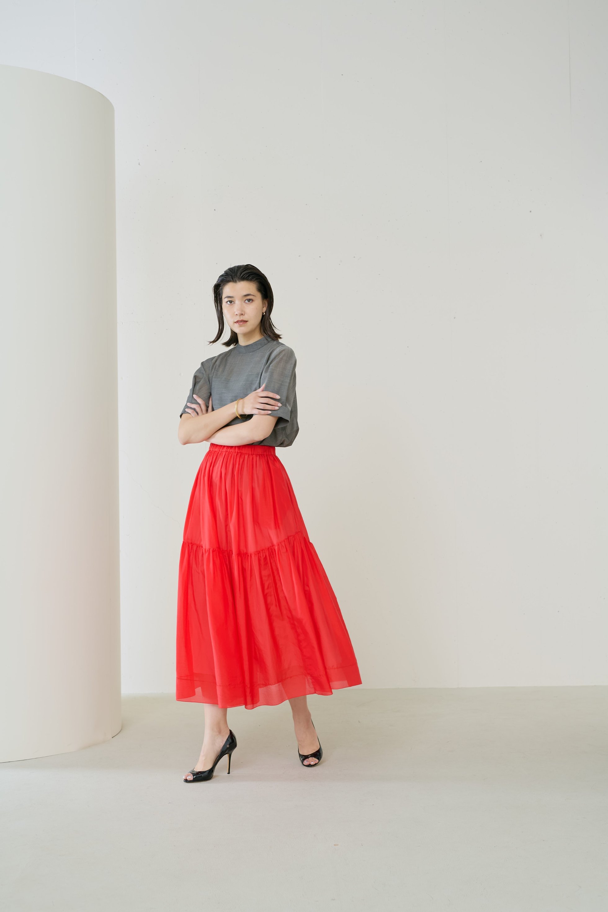 【ジェイドット/j.】のシルクコットンティアードスカート 人気、トレンドファッション・服の通販 founy(ファニー) 　ファッション　Fashion　レディースファッション　Fashion for Women　スカート　Skirts　ティアードスカート　Tiered Skirts　ロングスカート　Long Skirts / Maxi & Midi Skirts　ギャザー　Gathered, Ruffled　サンダル　Sandals, Summer Shoes　シルク　Silk, 100% Silk　ティアード　Tiered, Tiered Style　ロング　Long, Long-Length　夏　Summer　other-6|ID: prp329100004029435 ipo3291000000032897610