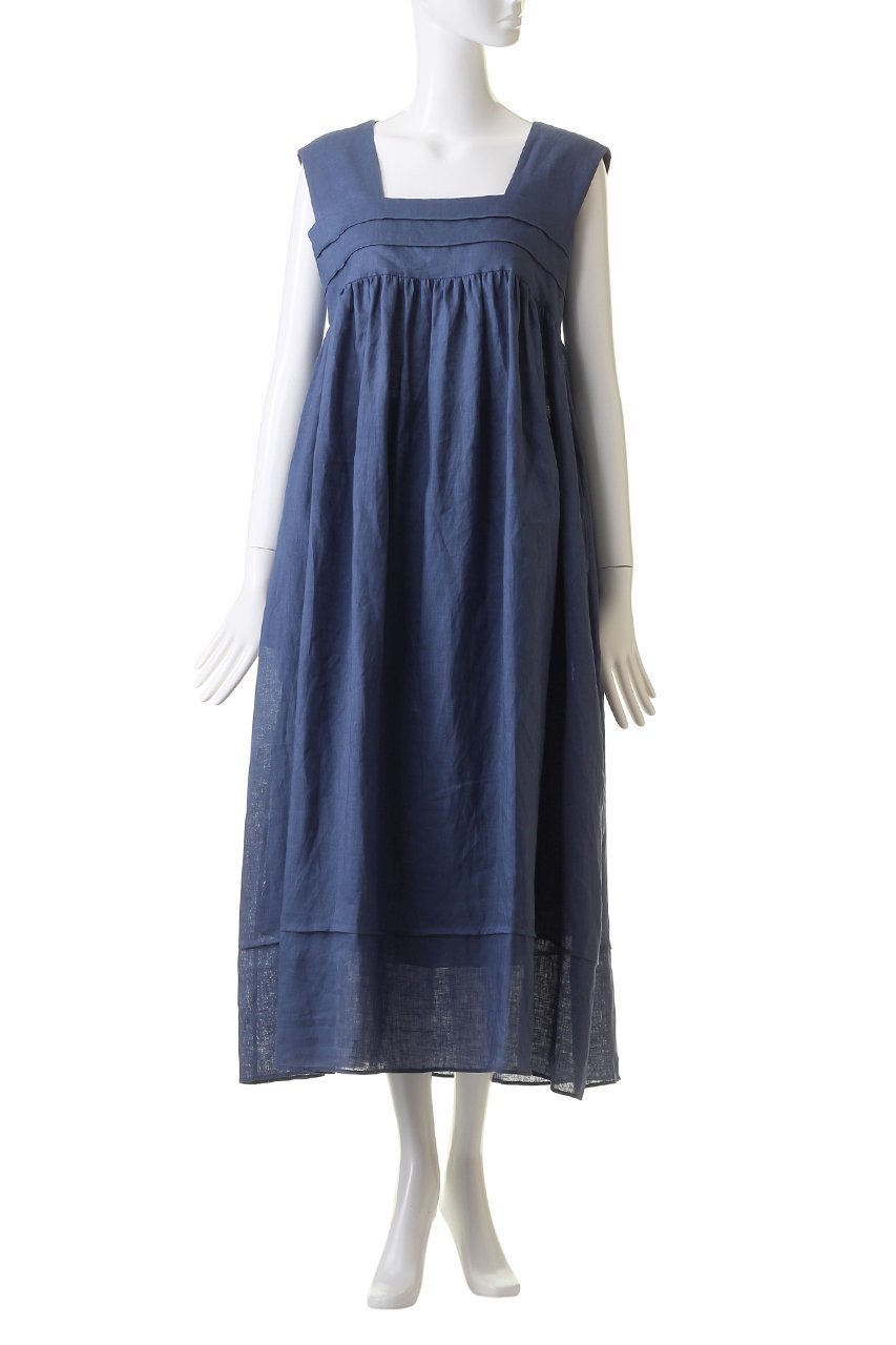 【ジェイドット/j.】のハイカウントリネンピンタックワンピース 人気、トレンドファッション・服の通販 founy(ファニー) 　ファッション　Fashion　レディースファッション　WOMEN　ワンピース　Dress　チュニック　Tunic　スクエア　Square　チュニック　Tunic　リネン　Linen　リボン　Ribbon　ロング　Long　エレガント 上品　Elegant　other-2|ID: prp329100004029436 ipo3291000000031435201