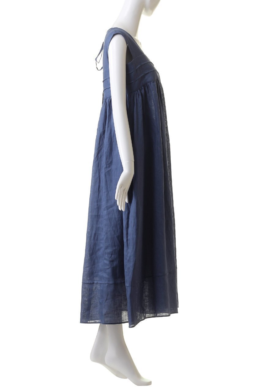 【ジェイドット/j.】のハイカウントリネンピンタックワンピース 人気、トレンドファッション・服の通販 founy(ファニー) 　ファッション　Fashion　レディースファッション　WOMEN　ワンピース　Dress　チュニック　Tunic　スクエア　Square　チュニック　Tunic　リネン　Linen　リボン　Ribbon　ロング　Long　エレガント 上品　Elegant　other-3|ID: prp329100004029436 ipo3291000000031435203
